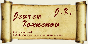 Jevrem Komnenov vizit kartica